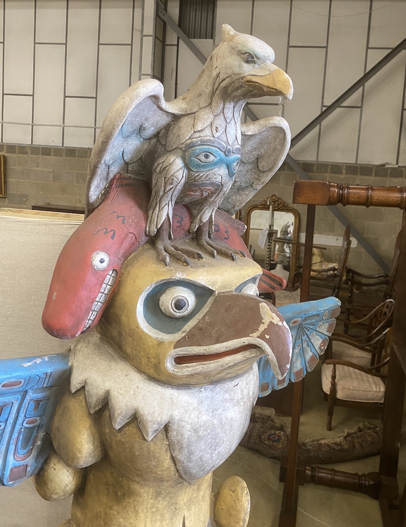 An 'AAA' Studio's film set composition totem pole, height 210cm